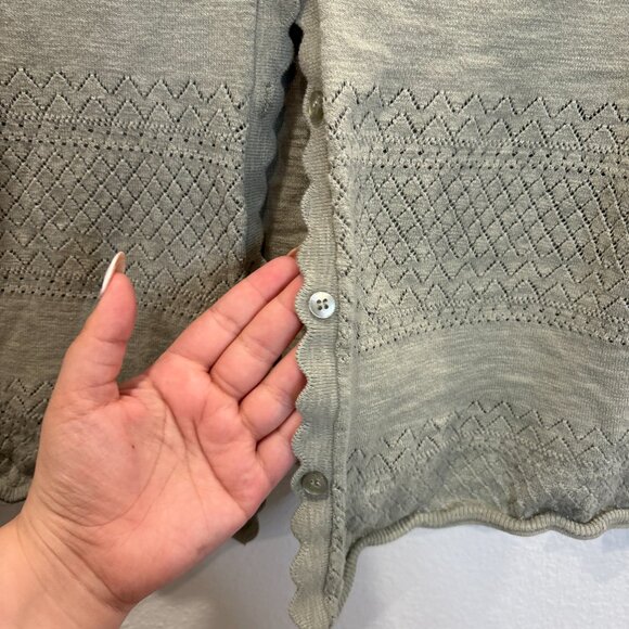 Frye Knit Button Front Cardigan Sweater – Sage Green (XL) - Picture 2 of 7